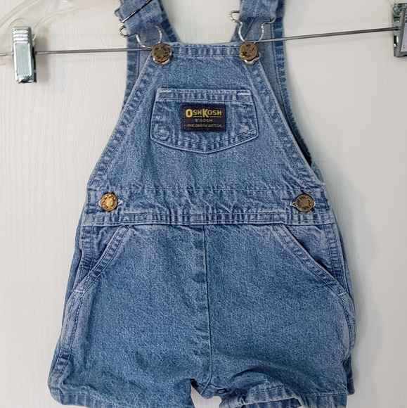 Vintage Oshkosh Vestbak Shortalls Overalls Shorts 12 Months - Picture 3 of 7